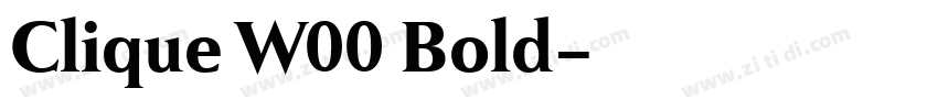 Clique W00 Bold字体转换